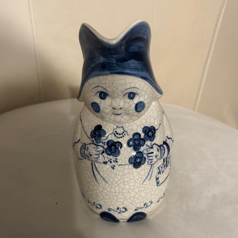 Mrs. Jenkins Blue and White Ceramic Pitcher